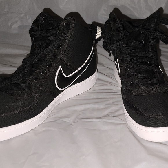 NIKE WOMEN W NIKE VANDAL HI (BLACK / BLACK-WHITE) - Picture 3 of 5